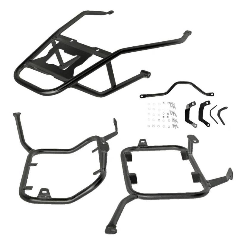 Gepäckträger Edelstahl Hinten Gepäck Rack Für XADV 750 2021 2022 2023 Motorrad Stamm Top Fall Sattel Packtaschen Halterung Motorrad Heckgepäck Gepäckträger(Black One Set) von DZSMSRTG