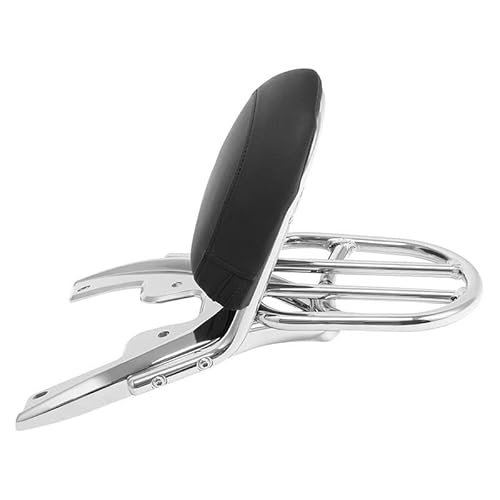 Gepäckträger Motorrad Sissy Bar Rückenlehne Gepäckträger & Grundplatte Für Für VRSCSE 2005 Für VRSCA VRSCB VRSCD 2002-2006 Motorrad Heckgepäck Gepäckträger(Chrome) von DZSMSRTG