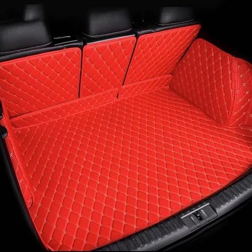 Schutzmatten Auto Hinten Stamm Matten Für Citroën Für Grand C4 Für Picasso 2007-2013 wasserdichte Auto Kofferraum Organizer Auto Stamm Lagerung Pads Car Kofferraummatte(RED 3D) von DZSMSRTG