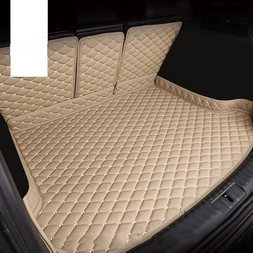 Schutzmatten Benutzerdefinierte Kofferraummatte Für Focus Für Kuga Für Ecosport Für Explorer Für Mondeo Für Fiesta Für Mustang Car Kofferraummatte(Beige) von DZSMSRTG