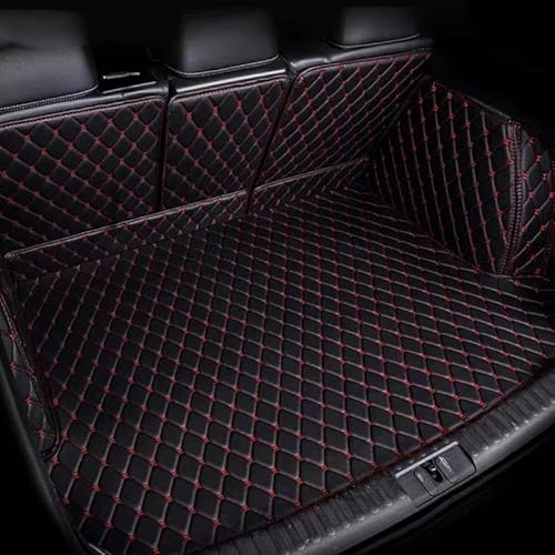 Schutzmatten Für Volvo XC60 2015-2011 2010 2009 Auto Stamm Matten Teppiche Fracht Boot Liner Teppiche Abdeckung Innen Zubehör Car Kofferraummatte(BIACK RED 3D) von DZSMSRTG