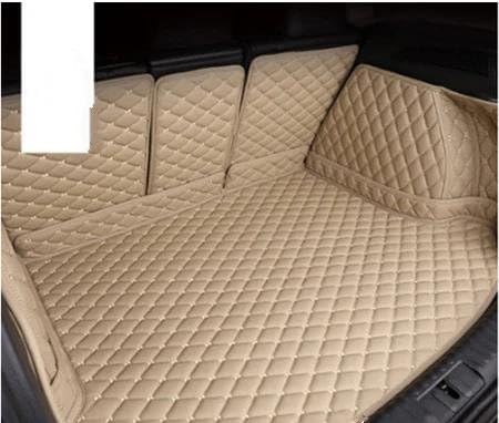 Schutzmatten Leder Kofferraum Matte Für Jaguar Für F-Pace 2016-2018 Cargo-Liner Zubehör Innen Boot Car Kofferraummatte(Beige 2) von DZSMSRTG