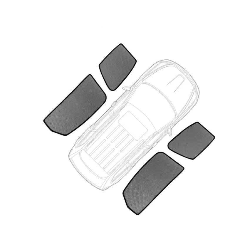 Auto Sonnenschutz Für A4 B7 Limousine 2006 2007 2008 2009 Auto-Sonnenschutzvisier Frontscheibenrahmen Vorhang Sonnenschutzschild Für Die Rückseite des Fensters Sonnenblende Auto(4PCS Rear) von DZSNBMSHD