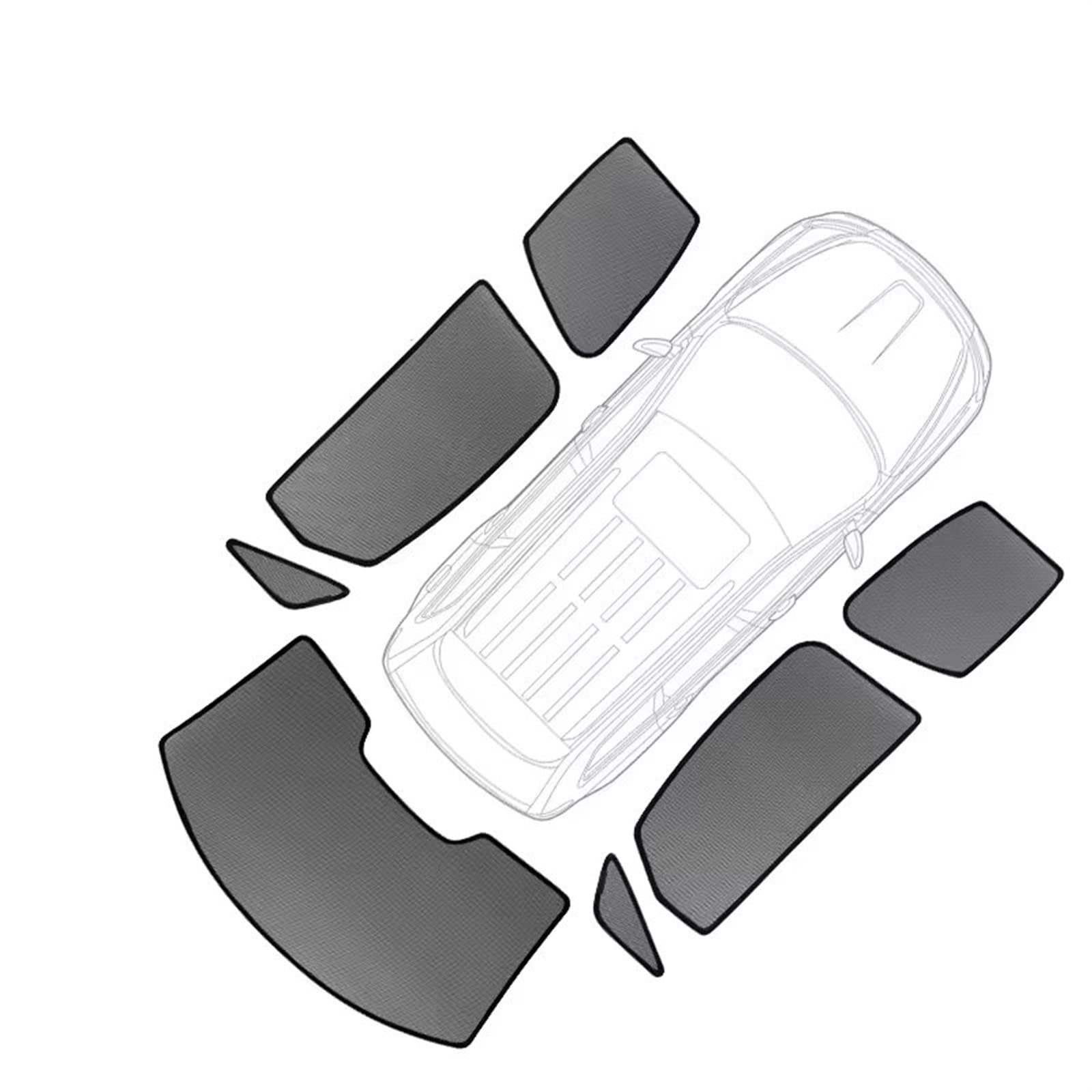 Auto Sonnenschutz Für Benz Für GLS Für X167 2020-2024 Seiten-Babyfenster-Sonnenschutzvisier Auto-Sonnenschutzschild Vorne Hinten Windschutzscheibenrahmenvorhang Sonnenblende Auto(7pcs) von DZSNBMSHD