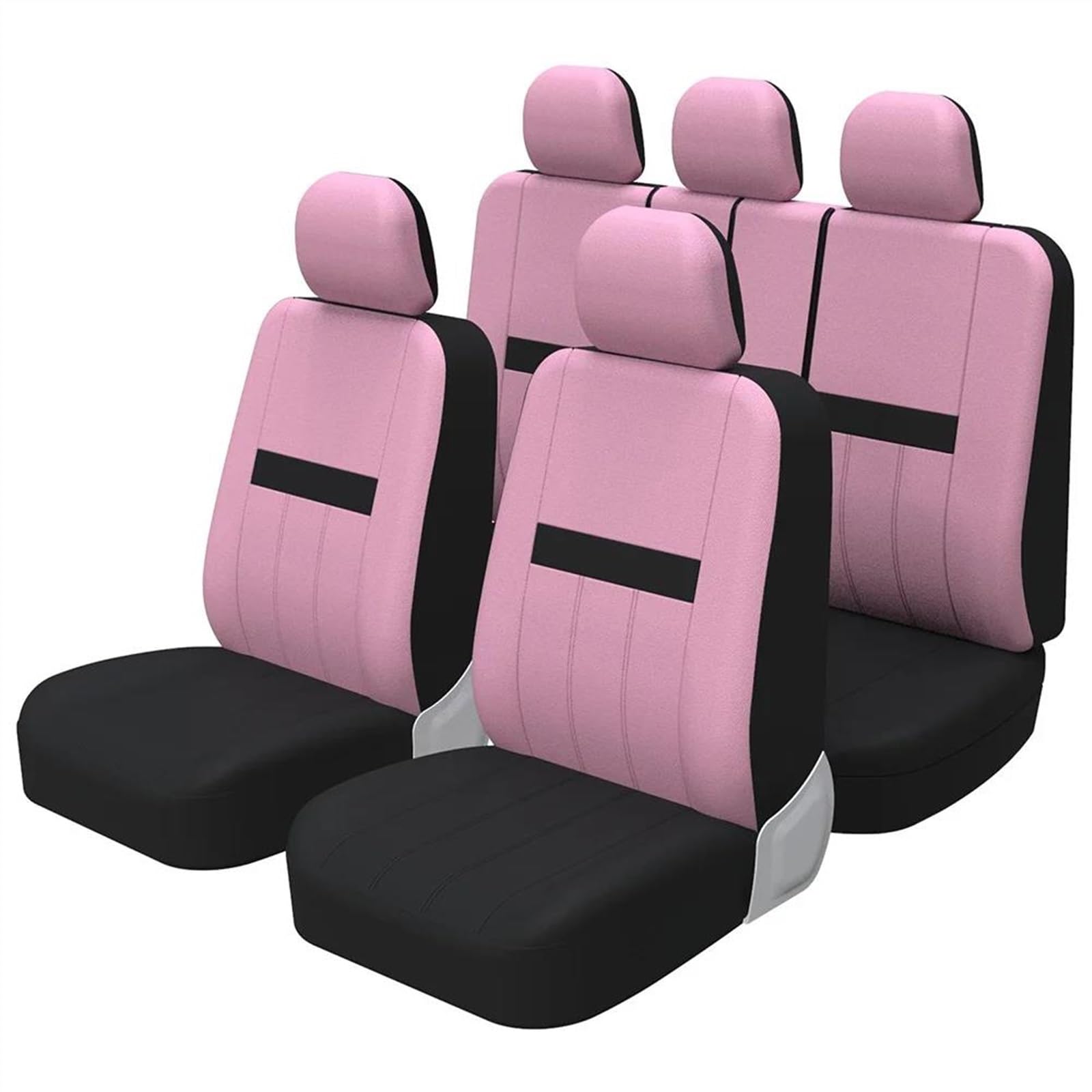 Autositzbezüge Autositzbezüge Im Fußball-Stil Universell Passend Für Die Meisten Innenausstattungen Für Peugeot 307 Auto Sitzschoner(Pink Full Set) von DZSQEGBX