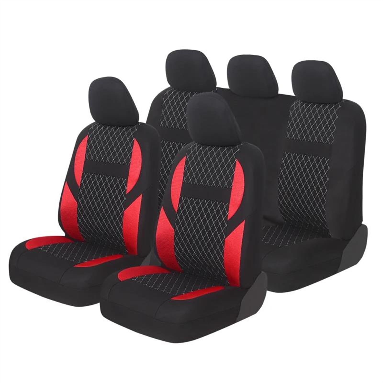 Autositzbezüge Autositzbezüge Im Fußball-Stil Universell Passend Für Die Meisten Innenausstattungen Für Peugeot 307 Auto Sitzschoner(Red Full Set 1) von DZSQEGBX