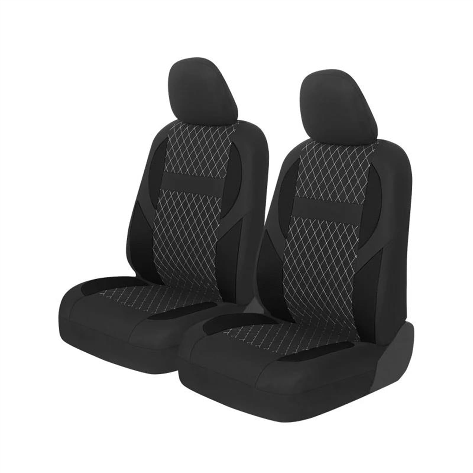 Autositzbezüge Autositzbezüge Universelle PU-Leder-Auto-Vordersitzbezüge Schalensitzbezug Mit Hoher Rückenlehne Passend Für Die Meisten Autos LKWs SUVs 2 Stück Auto Sitzschoner(Black 2 pieces) von DZSQEGBX