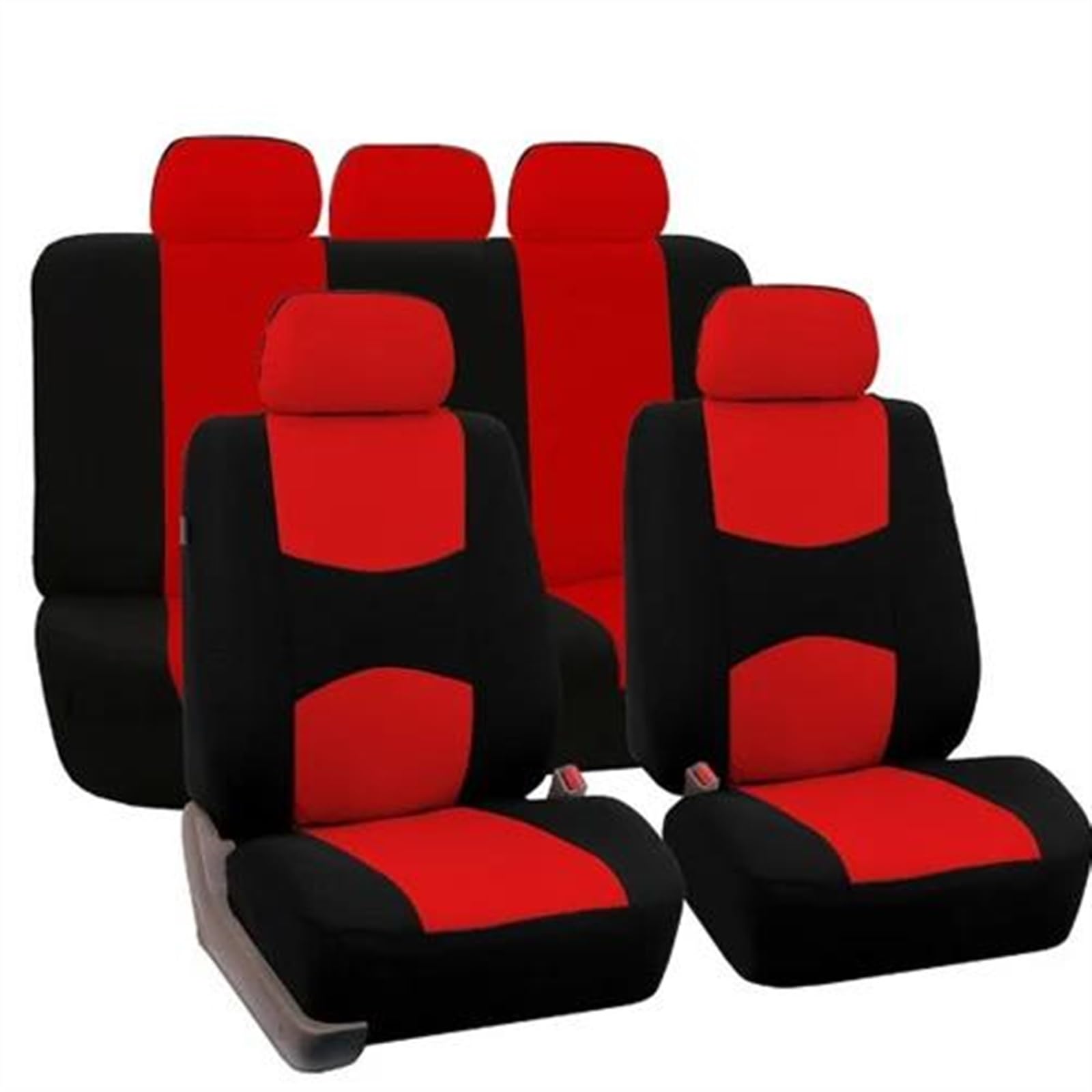 Autositzbezüge Autositzbezug Für Nissan Für Altima Für Rouge Für X-Trail Für Murano Für Sentra Für Sylphy Für Versa Für Sunny Für Tiida Für Hochfaseriges Auto-Pad Auto Sitzschoner(5 seat red) von DZSQEGBX