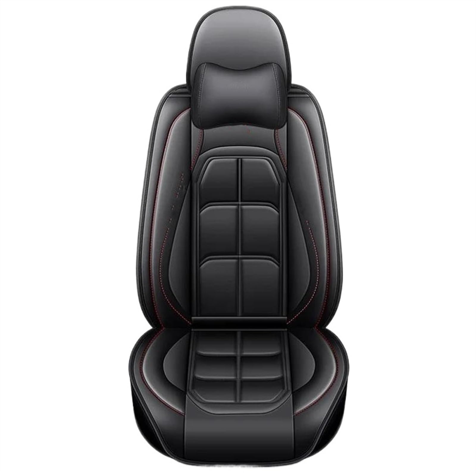 Autositzbezüge Autositzbezug Leder Auto Styling Zubehör Für Skoda Alle Modelle Für Octavia Für Rapid Für Superb Für Fabia Für Kodiaq Für Yeti Für KAROQ Für KAMIQ Auto Sitzschoner(Black pillow) von DZSQEGBX