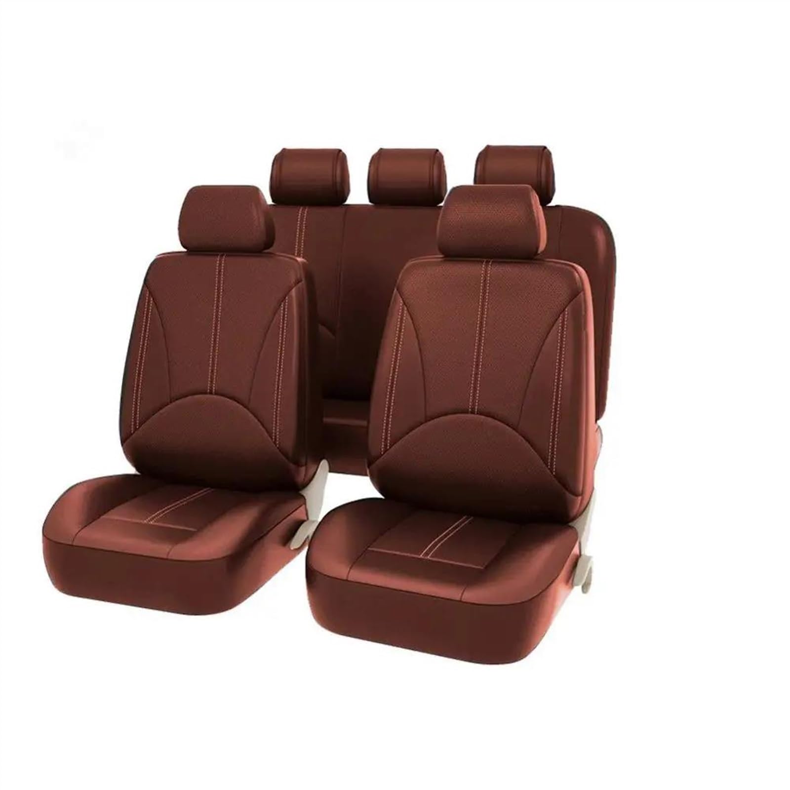 Autositzbezüge PU-Leder-Autositzbezug-Kissen Für Peugeot Für 206 307 407 308 Autositzschutz Auto Sitzschoner(5 seat Brown) von DZSQEGBX