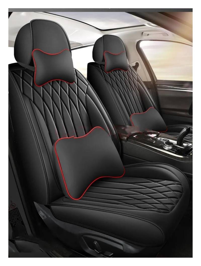 Autositzbezüge Universal Style 3D Autositzbezug Zubehör Für JEEP Alle Automodelle Für Compass Für Grand Cherokee Für Commander Für Wrangler JK Innenausstattung Auto Sitzschoner(Luxury Black 5 Seat) von DZSQEGBX