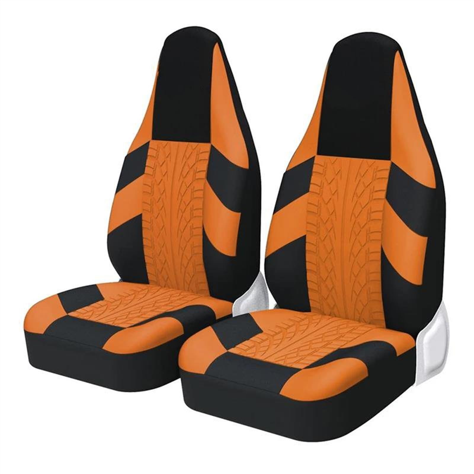 DZSQEGBX Autositzbezüge 2PC Autositzbezüge Eimer Reifen Stil Für Mercedes Für Benz Autositzschutz Auto Sitzschoner(Orange 2 PCS) von DZSQEGBX