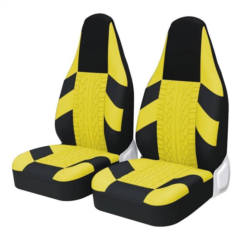 DZSQEGBX Autositzbezüge 2PC Autositzbezüge Eimer Reifen Stil Für Mercedes Für Benz Autositzschutz Auto Sitzschoner(Yellow 2 pcs) von DZSQEGBX