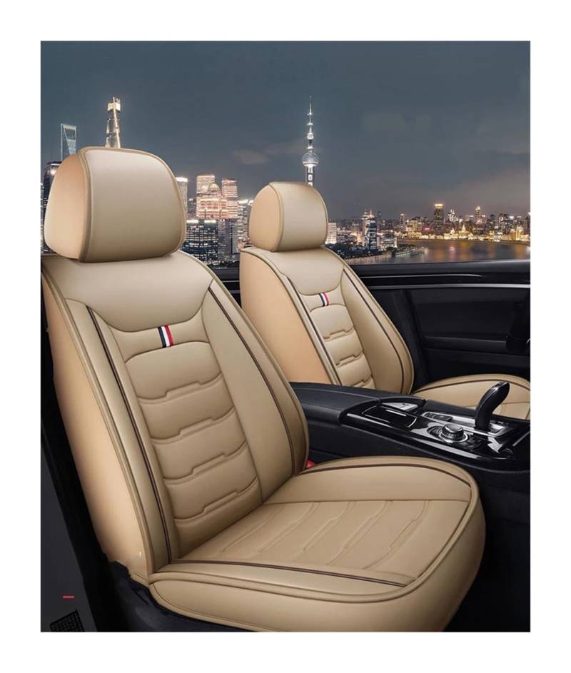 DZSQEGBX Autositzbezüge 5 Sitz Auto Sitzbezüge Für Jeep Für Cherokee Für Kompass Für Renegade Auto Zubehör Sitz Protektoren Auto Sitzschoner(Beige) von DZSQEGBX