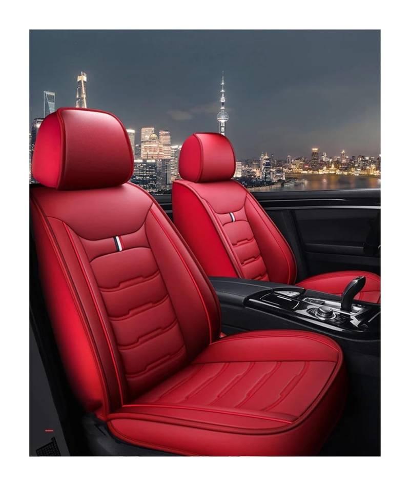 DZSQEGBX Autositzbezüge 5 Sitz Auto Sitzbezüge Für Jeep Für Cherokee Für Kompass Für Renegade Auto Zubehör Sitz Protektoren Auto Sitzschoner(Luxury Red) von DZSQEGBX