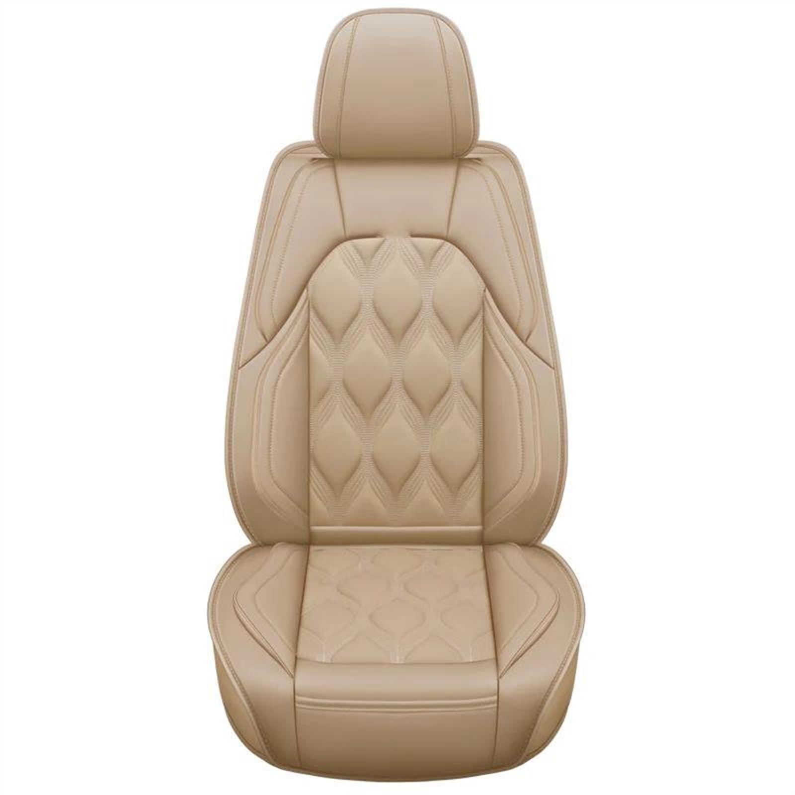 DZSQEGBX Autositzbezüge 5 Sitze Leder Auto Sitzbezug Für Alle Medels Für A6L R8 Q3 Q5 Q7 S4 RS TT Für Quattro A7 A8 A3 A4 A5 Auto Zubehör Auto Sitzschoner(Beige) von DZSQEGBX