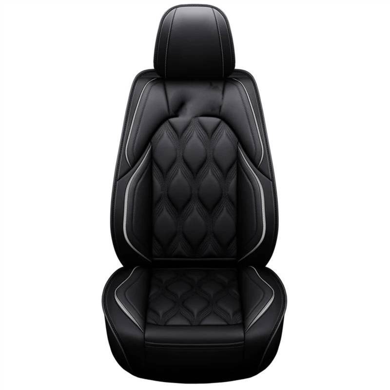 DZSQEGBX Autositzbezüge 5 Sitze Leder Auto Sitzbezug Für Alle Medels Für A6L R8 Q3 Q5 Q7 S4 RS TT Für Quattro A7 A8 A3 A4 A5 Auto Zubehör Auto Sitzschoner(Black Grey) von DZSQEGBX