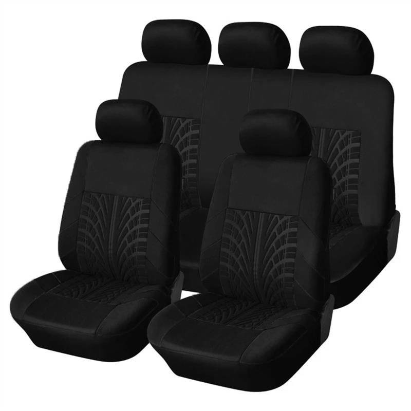 DZSQEGBX Autositzbezüge 9 Stück Universal-Autositzbezüge Für Mazda 3 Four Seasons Universelles Innenzubehör Autositzschutz Auto Sitzschoner(5 Seats-Black) von DZSQEGBX