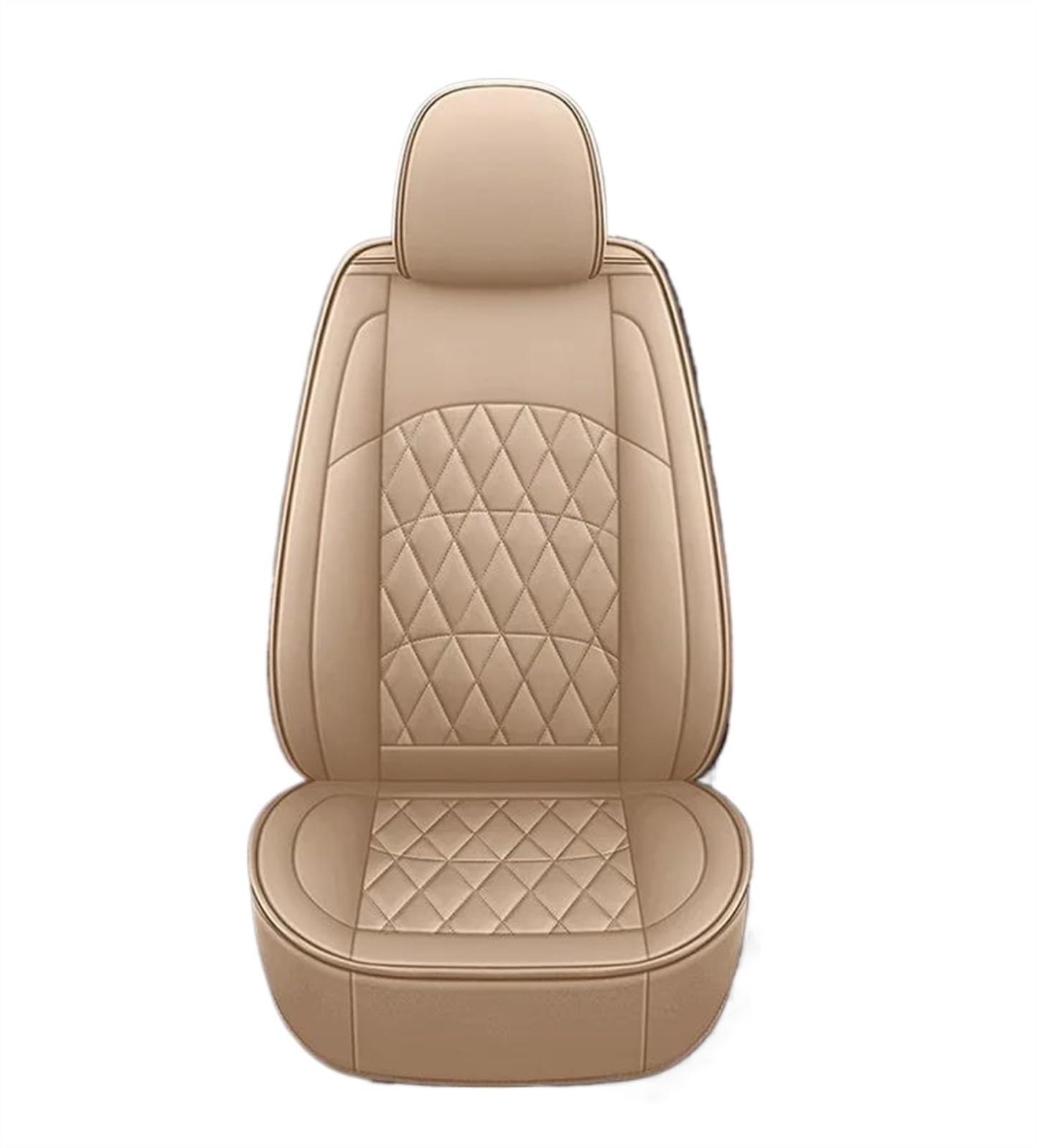 DZSQEGBX Autositzbezüge Alle Medels Für A6L R8 Q3 Q5 Q7 S4 RS TT Quattro A7 A8 A3 A4 A5 Leder Autositzbezug Autozubehör 5 Sitze Auto Sitzschoner(Beige) von DZSQEGBX