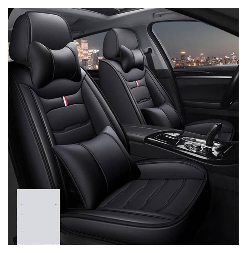 DZSQEGBX Autositzbezüge Alle Medels für A6L R8 Q3 Q5 Q7 S4 RS TT für Quattro A7 A8 A3 A4 A5 Leder Autositzbezug Autozubehör Auto Sitzschoner(1PCS Black3) von DZSQEGBX