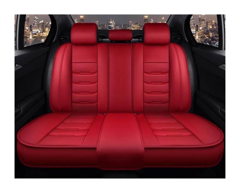 DZSQEGBX Autositzbezüge Alle Medels für A6L R8 Q3 Q5 Q7 S4 RS TT für Quattro A7 A8 A3 A4 A5 Leder Autositzbezug Autozubehör Auto Sitzschoner(1PCS Red3) von DZSQEGBX