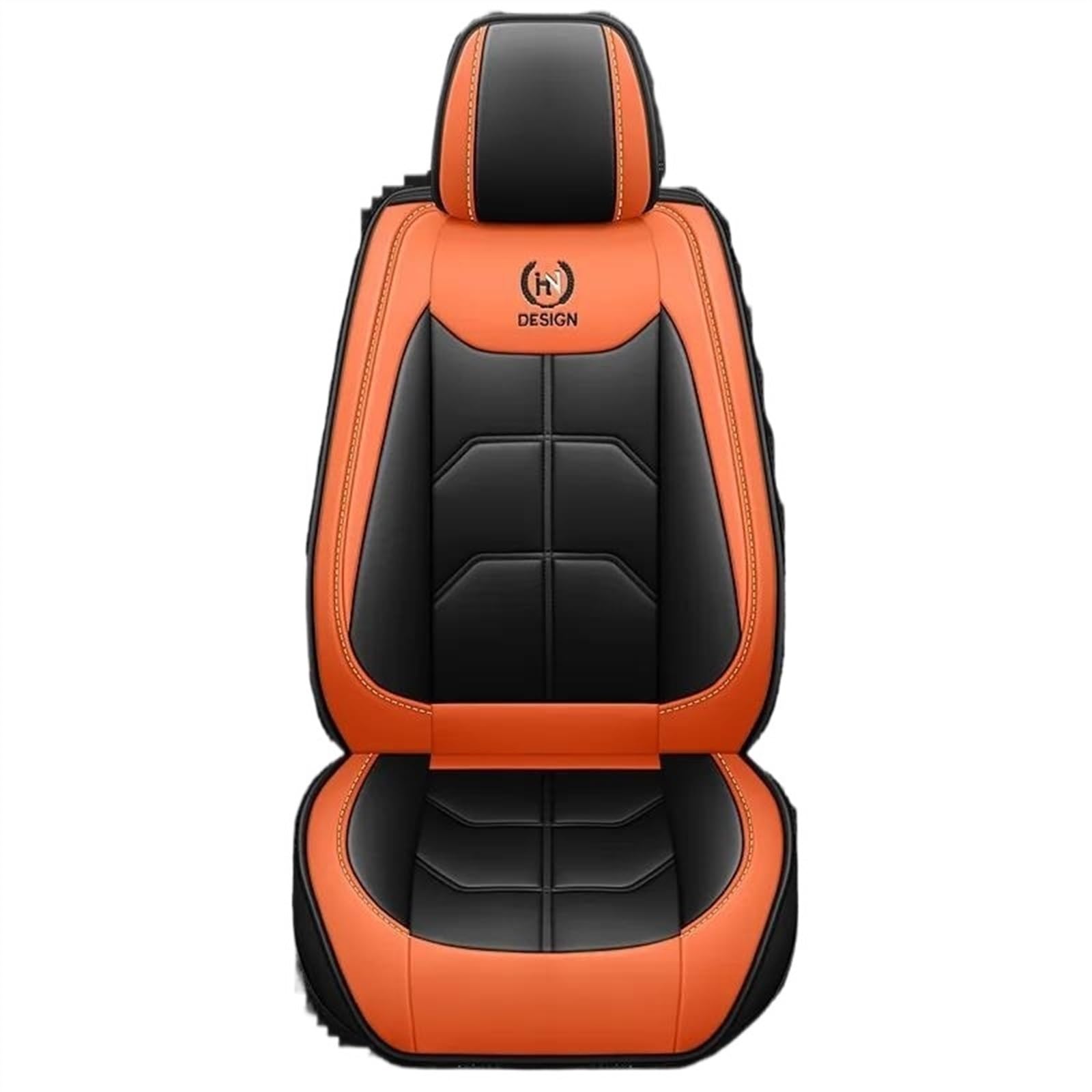 DZSQEGBX Autositzbezüge Auto Sitz Abdeckung Für Jeep Für Kompass Für Grand Cherokee Für Commander Für Wrangler JK Innen Zubehör Sitz Protektoren Auto Sitzschoner(Black Orange) von DZSQEGBX