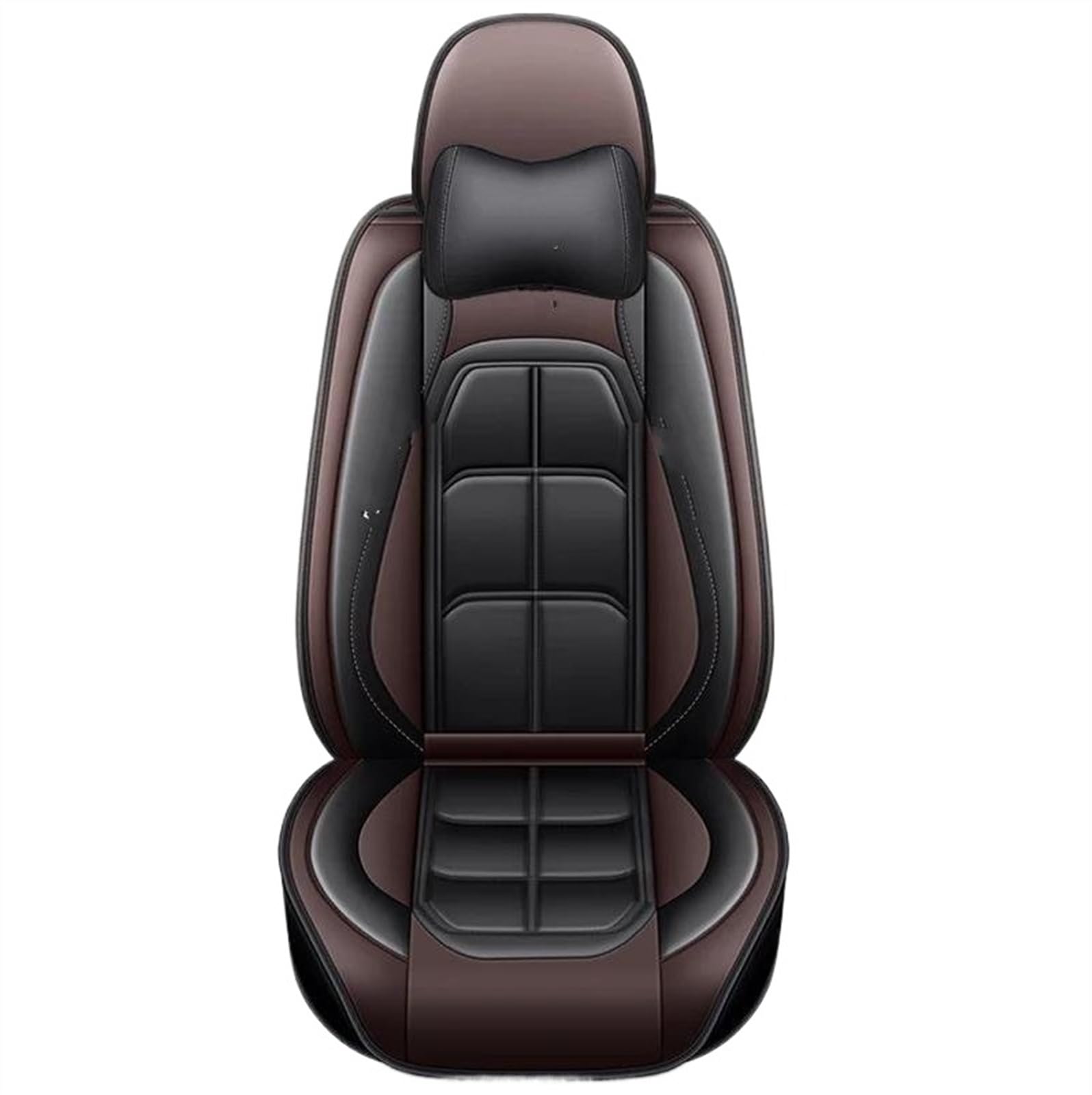 DZSQEGBX Autositzbezüge Auto Sitz Abdeckung Leder Für Ford Alle Modell Für Fokus Für Fusion Für Rand Für Tourneo Für Kuga Für Mustang Auto Sitz Protektoren Auto Sitzschoner(Cafe Pillow) von DZSQEGBX