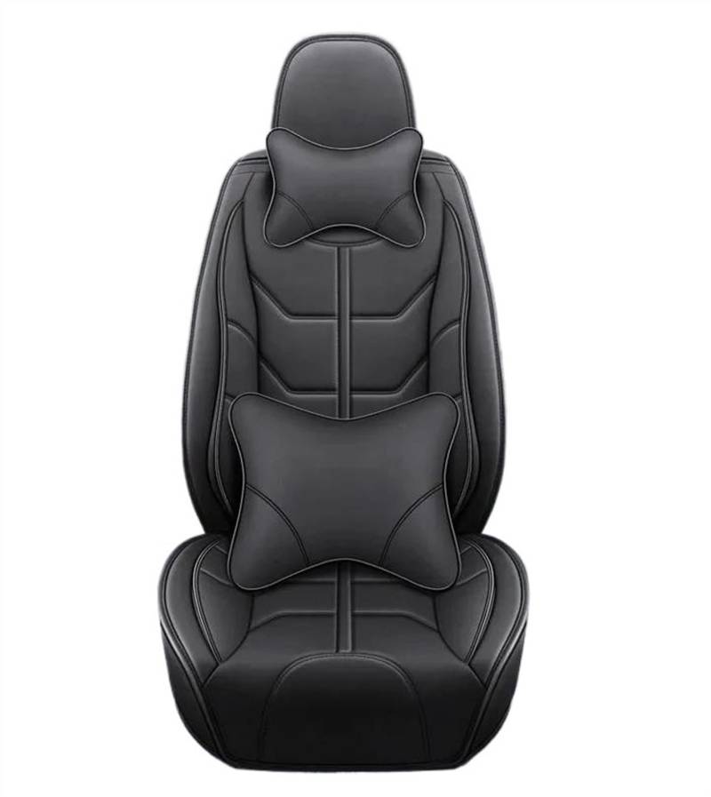 DZSQEGBX Autositzbezüge Auto Sitzbezüge Set Auto Zubehör Für Golf 4 Für Golf 5 Auto Sitz Abdeckung Leder Auto Styling Auto Sitzschoner(Black Pillow) von DZSQEGBX