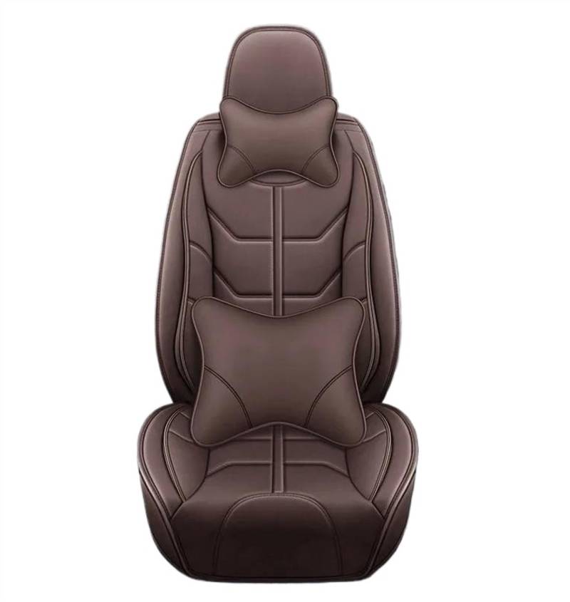 DZSQEGBX Autositzbezüge Auto Sitzbezüge Set Auto Zubehör Für Golf 4 Für Golf 5 Auto Sitz Abdeckung Leder Auto Styling Auto Sitzschoner(Coffee Pillows) von DZSQEGBX