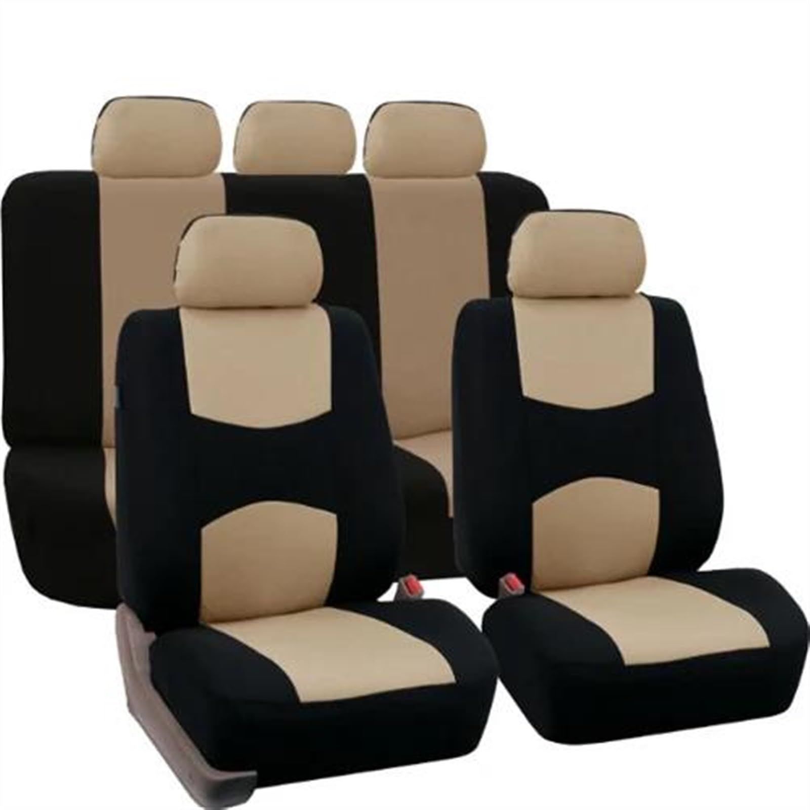 DZSQEGBX Autositzbezüge Auto Sitzbezug Kissen Universal Seat Protector Für Mitsubishi Für Pajero 2 3 4 Volle Sport Für Carisma Für Montero Für Outlander 3XL Auto Sitzschoner(5 seat beige) von DZSQEGBX