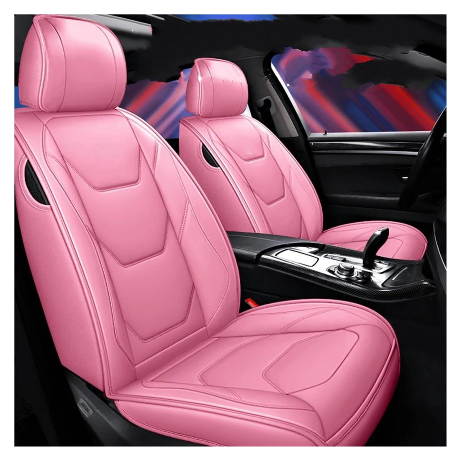 DZSQEGBX Autositzbezüge Autositzbezüge Aus Leder Für Chevy Für Sonic Für Spark Für Equinox Für Malibu Auto Sitzschoner(Pink) von DZSQEGBX