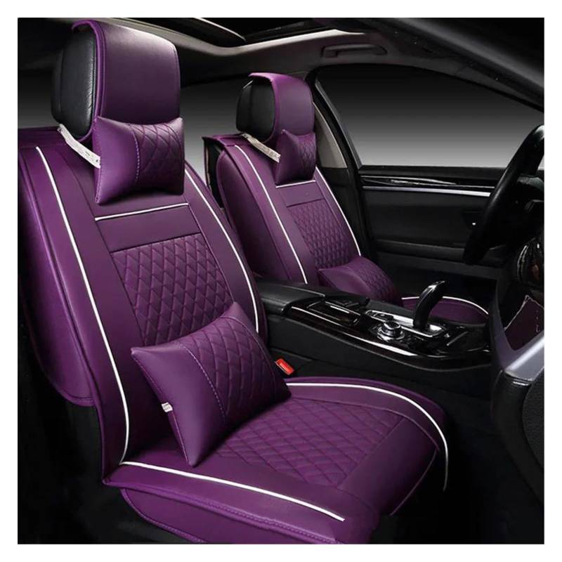 DZSQEGBX Autositzbezüge Autositzbezüge Für Toyota Für Corolla Für Camry Für Rav4 Für Auris Für Prius Für Yalis Für Avensis SUV Autozubehör Autosticks Auto Sitzschoner(Purple Have Pillow) von DZSQEGBX