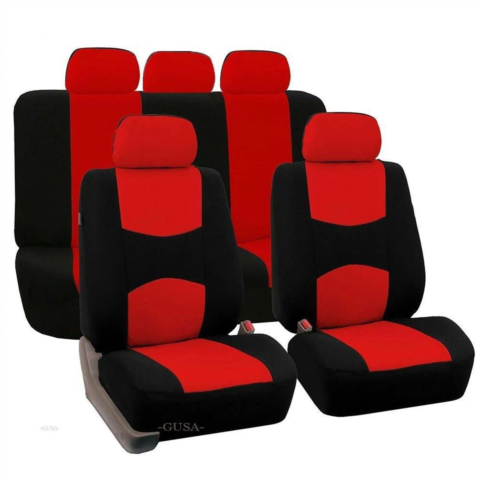 DZSQEGBX Autositzbezüge Autositzbezüge Set Für Citroen Für Elysee C2 C3 C4 Für Picasso Für Pallas C4L C5 DS5 Für XSara C3-XR Automobile Sitzschutz Auto Sitzschoner(B-Red-9PCS) von DZSQEGBX