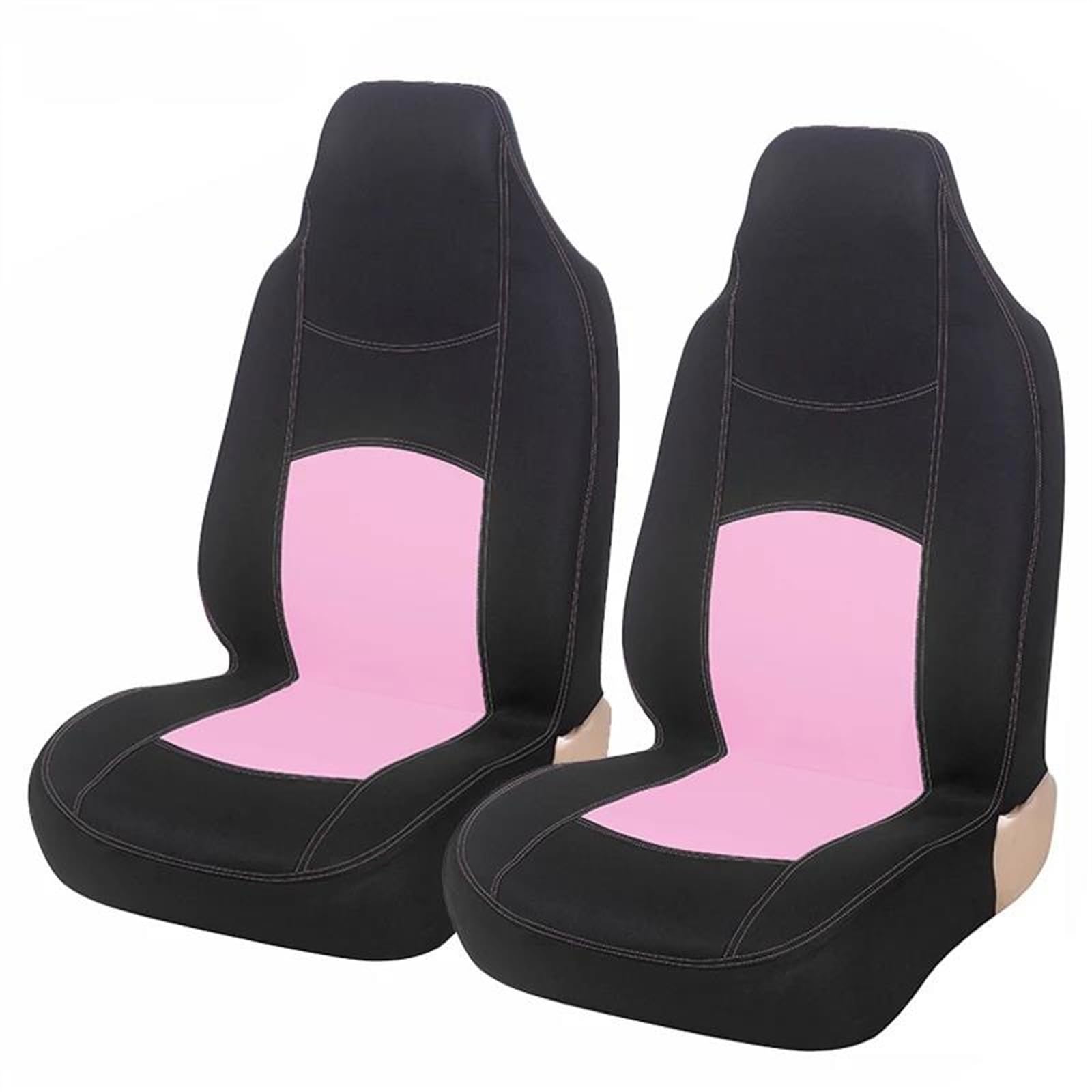 DZSQEGBX Autositzbezüge Autositzbezüge Universelle PU-Leder-Auto-Vordersitzbezüge Schalensitzbezug Mit Hoher Rückenlehne Passend Für Die Meisten Autos LKWs SUVs 2 Stück Auto Sitzschoner(PINK NOT PU) von DZSQEGBX