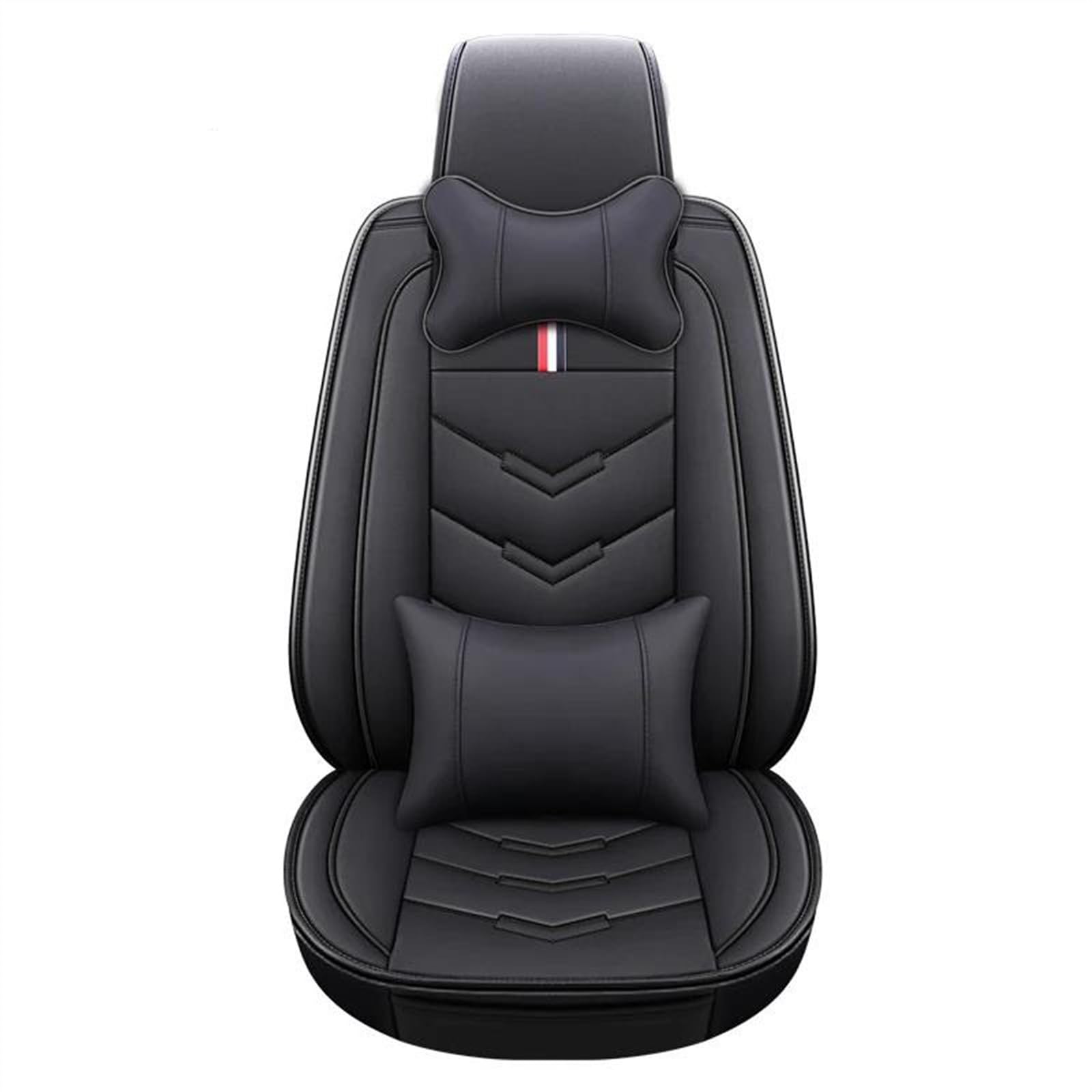 DZSQEGBX Autositzbezüge Autositzbezug Aus Leder Autozubehör Für Suzuki Alle Modelle Für Vitara Für Jimny Für Swift SX4 2007 2010 2011 Auto-Styling 5 Sitze Auto Sitzschoner(Black Pillow) von DZSQEGBX