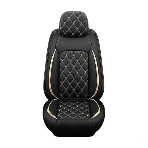 DZSQEGBX Autositzbezüge Autositzbezug Aus Leder Autozubehör Für Suzuki Alle Modelle Für Vitara Für Jimny Für Swift SX4 2007 2010 2011 Auto-Styling Auto Sitzschoner(Black Gold) von DZSQEGBX