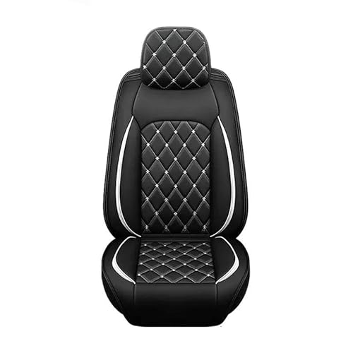 DZSQEGBX Autositzbezüge Autositzbezug Aus Leder Autozubehör Für Suzuki Alle Modelle Für Vitara Für Jimny Für Swift SX4 2007 2010 2011 Auto-Styling Auto Sitzschoner(Black White) von DZSQEGBX