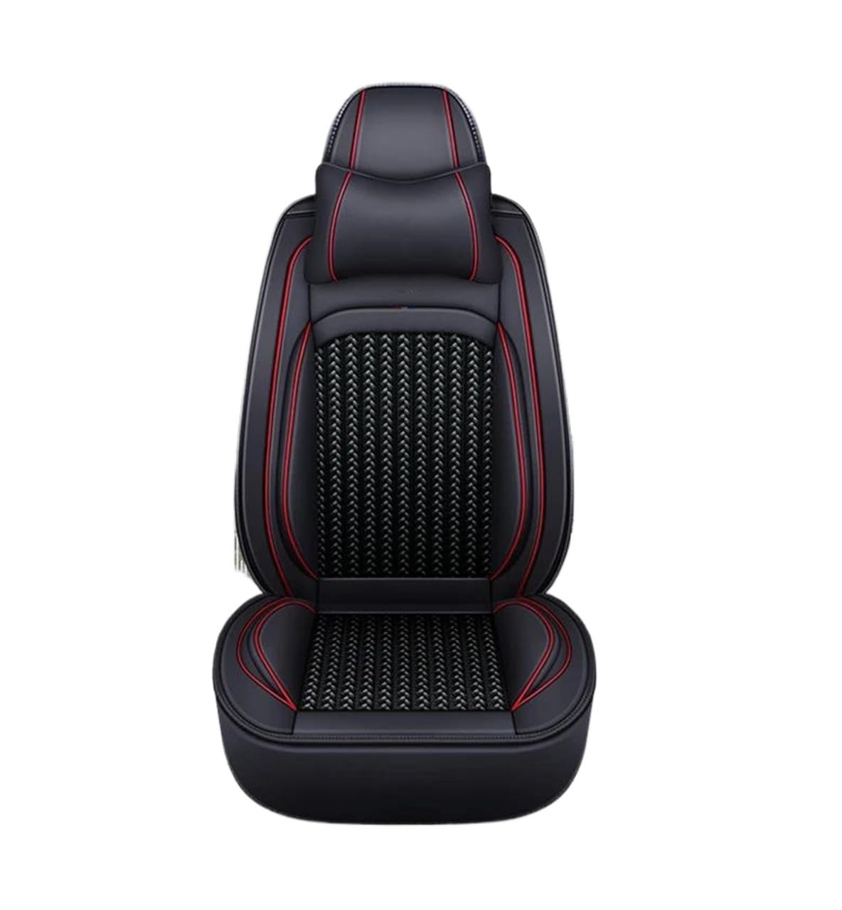 DZSQEGBX Autositzbezüge Autositzbezug Auto-Zubehör Für FIAT Für 500 Auto-Styling Autositzbezug Eisseide Auto Sitzschoner(Black Pillow) von DZSQEGBX