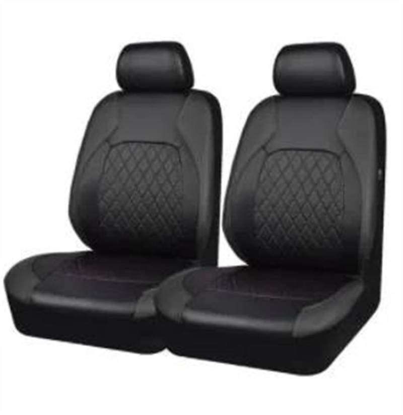 DZSQEGBX Autositzbezüge Autositzbezug Four Seasons Universal Voller Autositzkissenschutzbezug Leder Bequemes Autozubehör Auto Sitzschoner(Black 4 Pieces) von DZSQEGBX