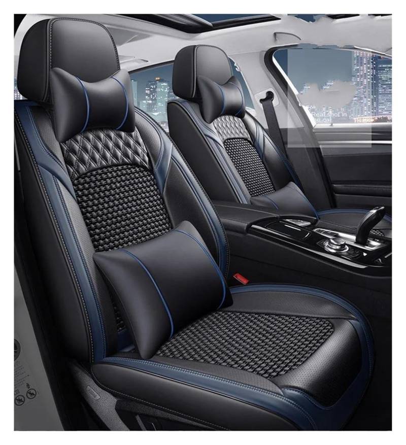 DZSQEGBX Autositzbezüge Autositzbezug Für Alle Automodelle Für X5 E87 X1 X2 X3 X4 X6 X7 M3 M4 M5 Autozubehör Innensitzschutz Auto Sitzschoner(Luxury Black Blue) von DZSQEGBX