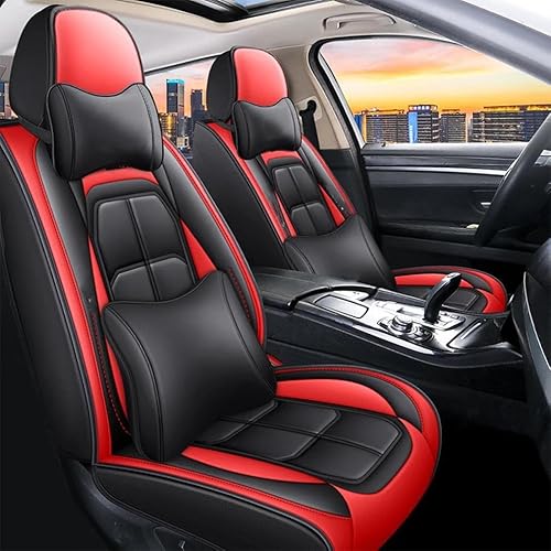 DZSQEGBX Autositzbezüge Autositzbezug Für OPEL Für Astra K Für Insignia Für Zafira Für Antara Für Grandland Für Corsa Für Vectra B Für Mokka Autositzschutz Auto Sitzschoner(Red Pillow) von DZSQEGBX