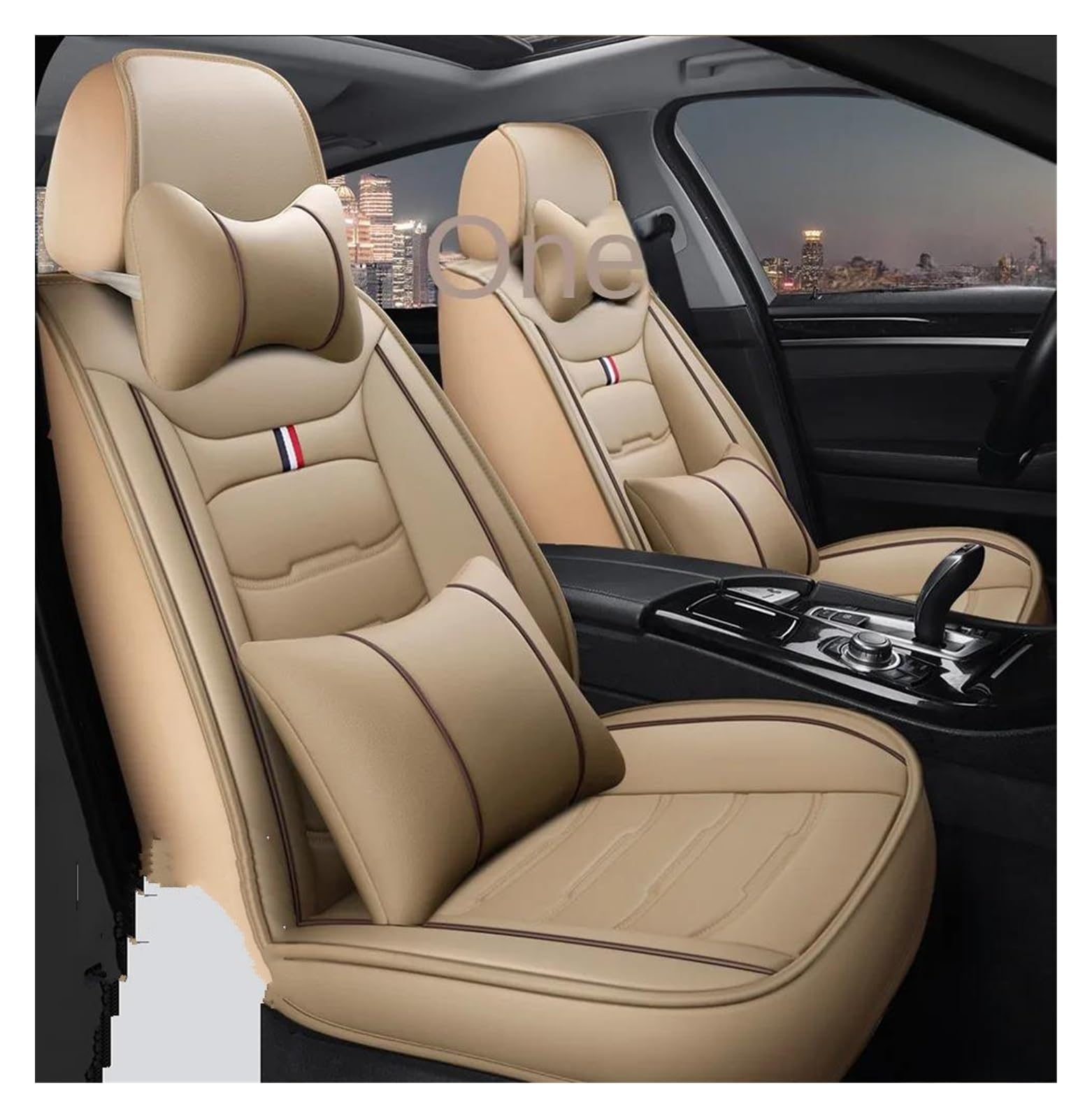 DZSQEGBX Autositzbezüge Autositzbezug Für SEAT Alle Automodelle Für Leon Für Arona Für Ateca Für Tarraco Für Ibiza Für Alhambra Autozubehör Innenausstattung Auto Sitzschoner(Luxury Beige 5 Seat) von DZSQEGBX