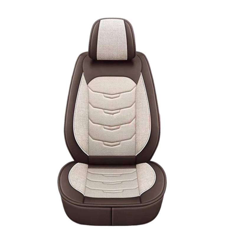 DZSQEGBX Autositzbezüge Autositzbezug Für Toyota Für Auris Für Avensis Für Crown Für 4Runner Für Harrier FJ Für Cruiser Für Mark X Für Premio Innenzubehör Auto Sitzschoner(Beige Coffee 5 Seat) von DZSQEGBX