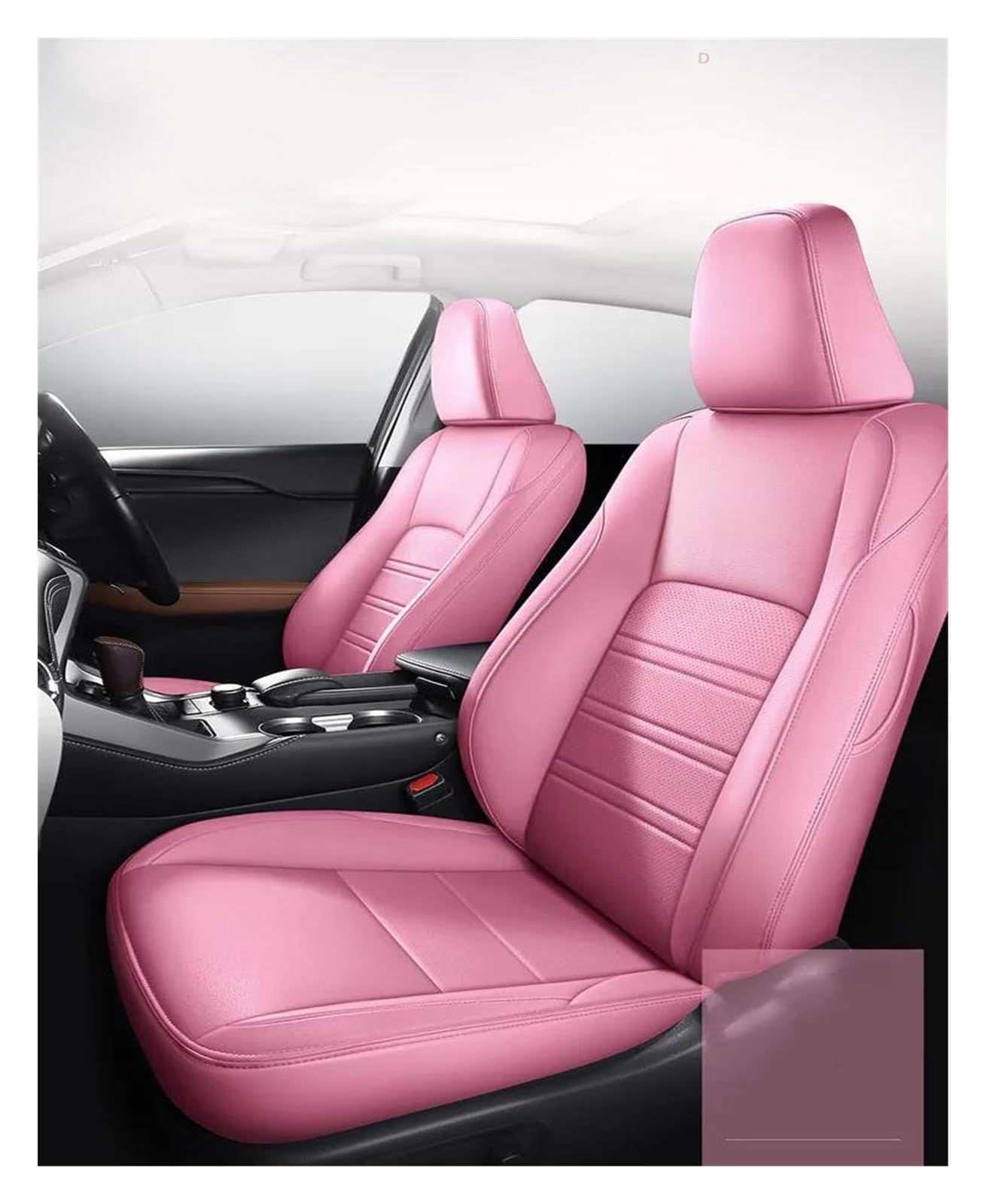 DZSQEGBX Autositzbezüge Autositzbezug Leder Auto Für Macan Für Cayenne Für Panamera Für Cayman Für Boxster 718 Autozubehör Sitzschutz Auto Sitzschoner(PINK) von DZSQEGBX