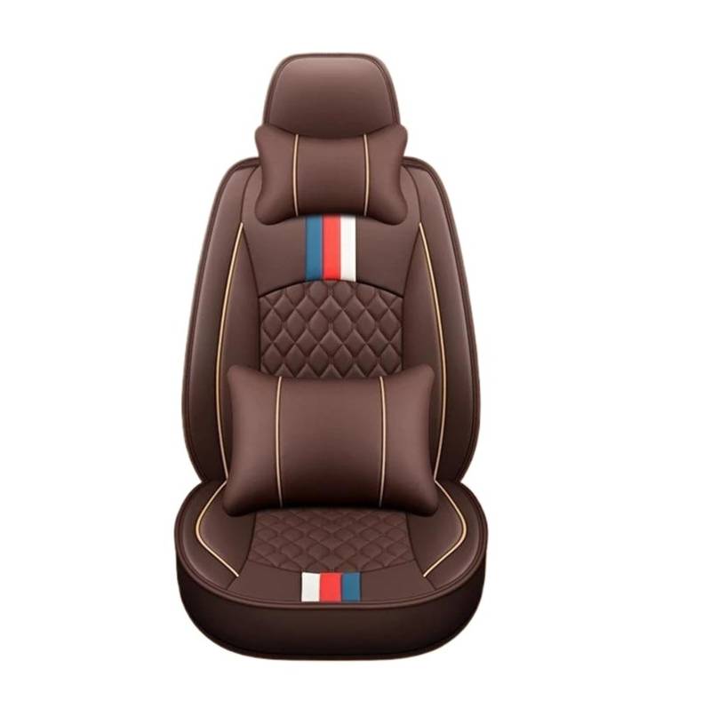 DZSQEGBX Autositzbezüge Autositzbezug Leder Autozubehör Für Chrysler Für 300c Für Sebring PT Für Cruiser Für Grand Für Voyager Für 300s Auto Styling Auto Sitzschoner(Coffee Pillow) von DZSQEGBX