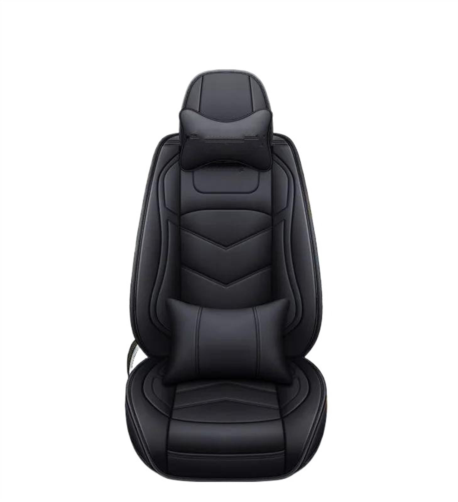 DZSQEGBX Autositzbezüge Autositzbezug Leder Für Captur Für Logan Für Kadjar Für Trafic Für Scenic Armlehne Für Megane Autositzkissenschutz Auto Sitzschoner(Black Pillow) von DZSQEGBX