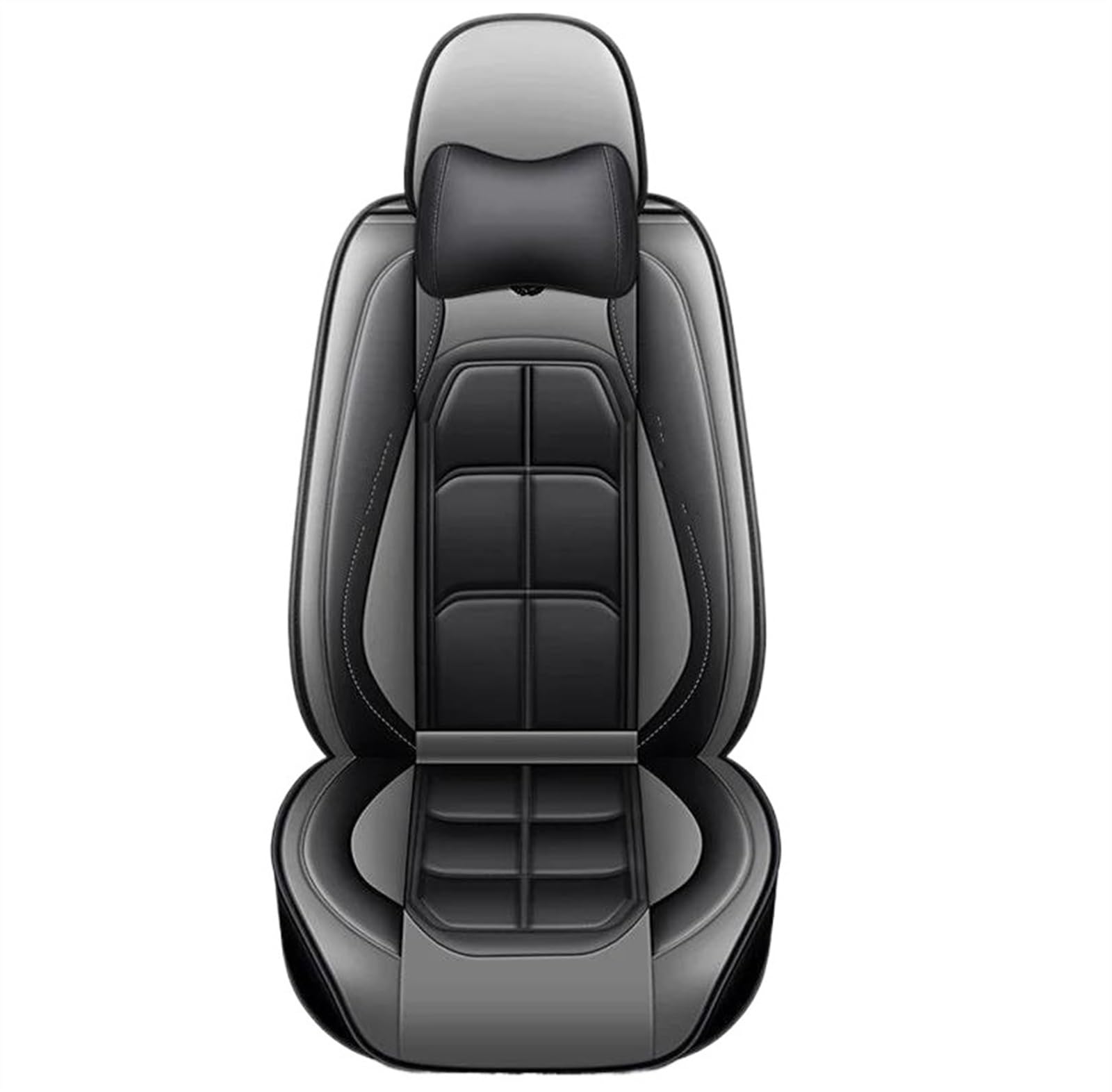 DZSQEGBX Autositzbezüge Autositzbezug Leder Für Chevy Für Trax Für Aveo Für Camaro Für Equinox Für Cruze Auto Sitzschoner(Grey Pillow) von DZSQEGBX