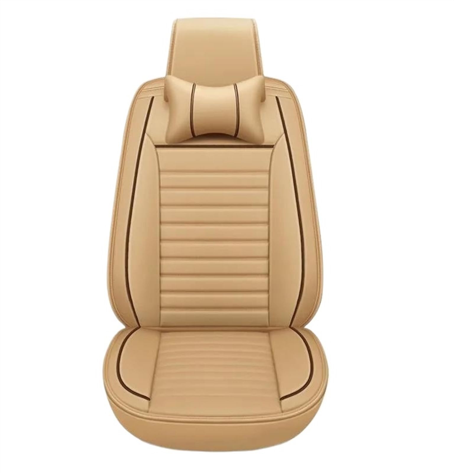 DZSQEGBX Autositzbezüge Autositzbezug Leder Für Kia Für Karneval Für Carens Für SHUMA Für Cad Für NIRO K5 KX3 K3 Autositzschutz Auto Sitzschoner(Beige Pillow 1) von DZSQEGBX