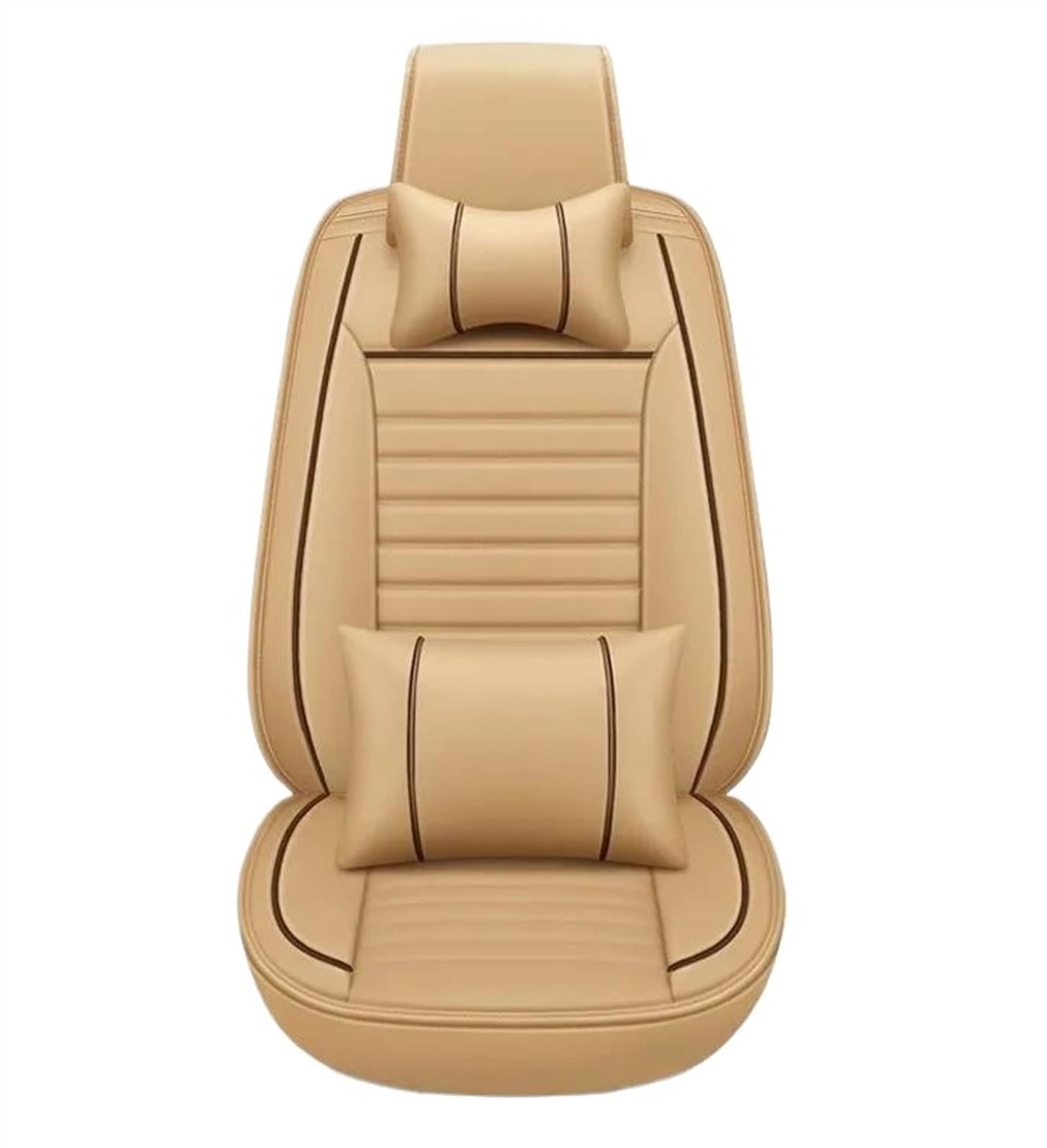 DZSQEGBX Autositzbezüge Autositzbezug Leder Für Kia Für Karneval Für Carens Für SHUMA Für Cad Für NIRO K5 KX3 K3 Autositzschutz Auto Sitzschoner(Beige Pillow 2) von DZSQEGBX