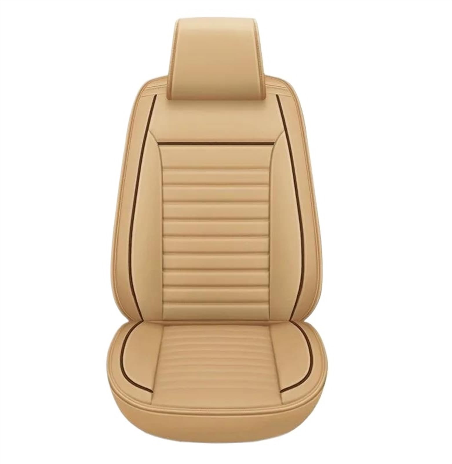 DZSQEGBX Autositzbezüge Autositzbezug Leder Für Kia Für Rio Für Sorento Für Cerato Für Soul Für Optima Für Opirus Für Borrego VQ Autositzschutz Auto Sitzschoner(Beige) von DZSQEGBX